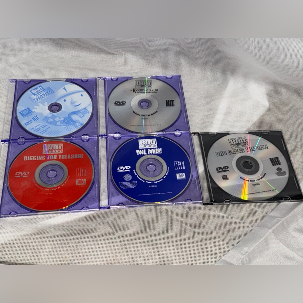 Lot‎ of 5 Bob the Builder DVD Collection young learning education